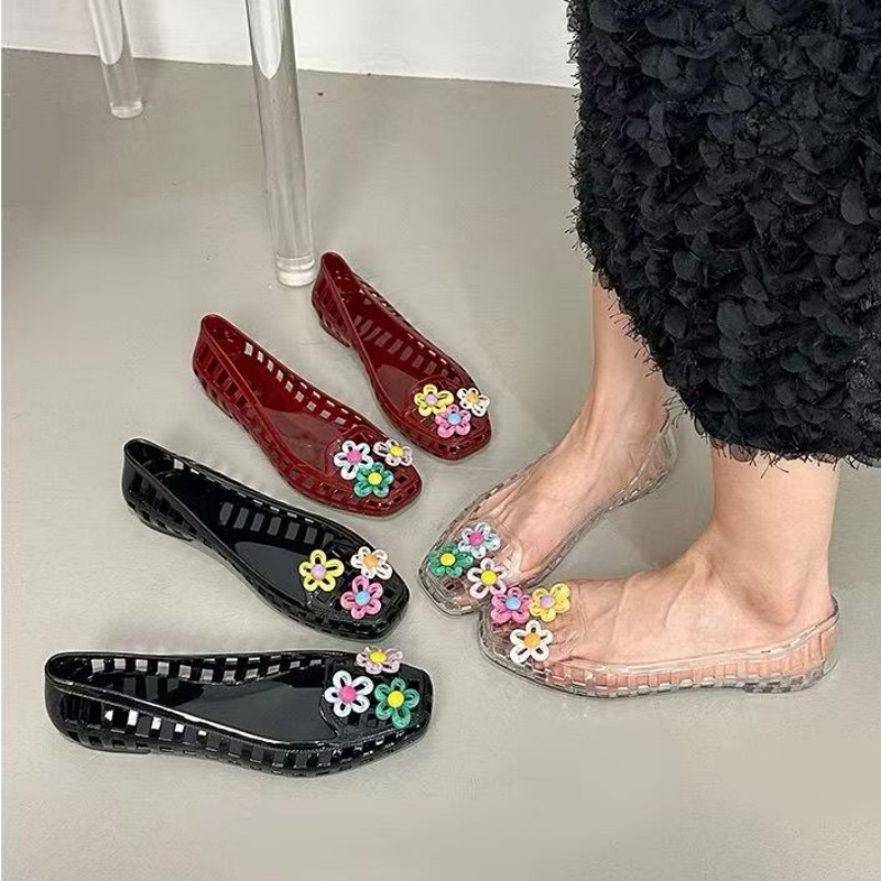 Women Shoes Model - Chaussures en gelée ajourées kawaii dopamine