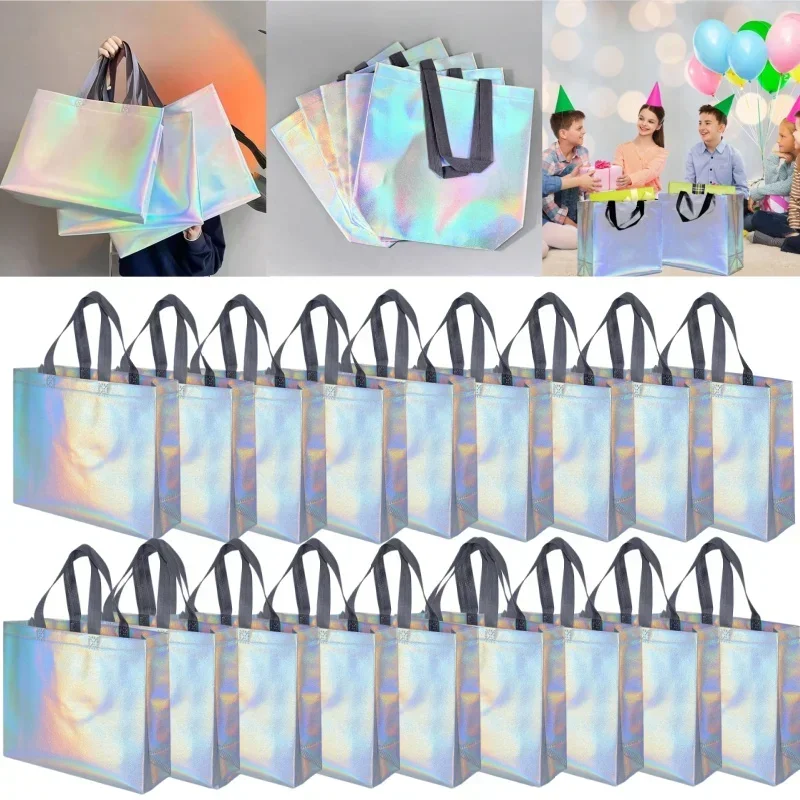 Women'S Shoes Back To School - 10/20PCS Sac fourre-tout holographique non tissé,