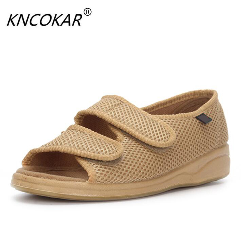 Women'S Shoes Back To School - Peep-toe diabétique pied élargissement bâton magique