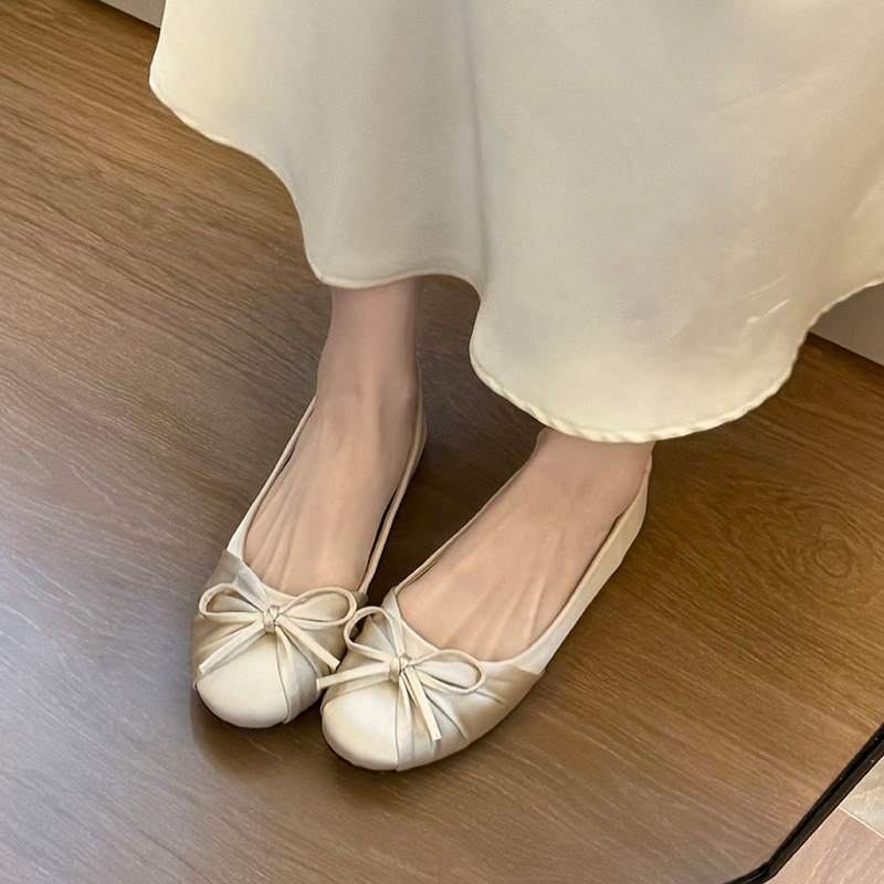 Women'S Shoes For Flat Feet - Nouvelles Chaussures Plates à Nœud Papillon