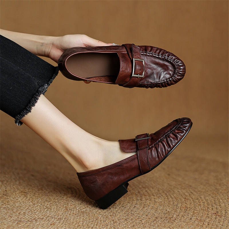 Women Shoes Size - Escarpins en cuir véritable pour femmes,