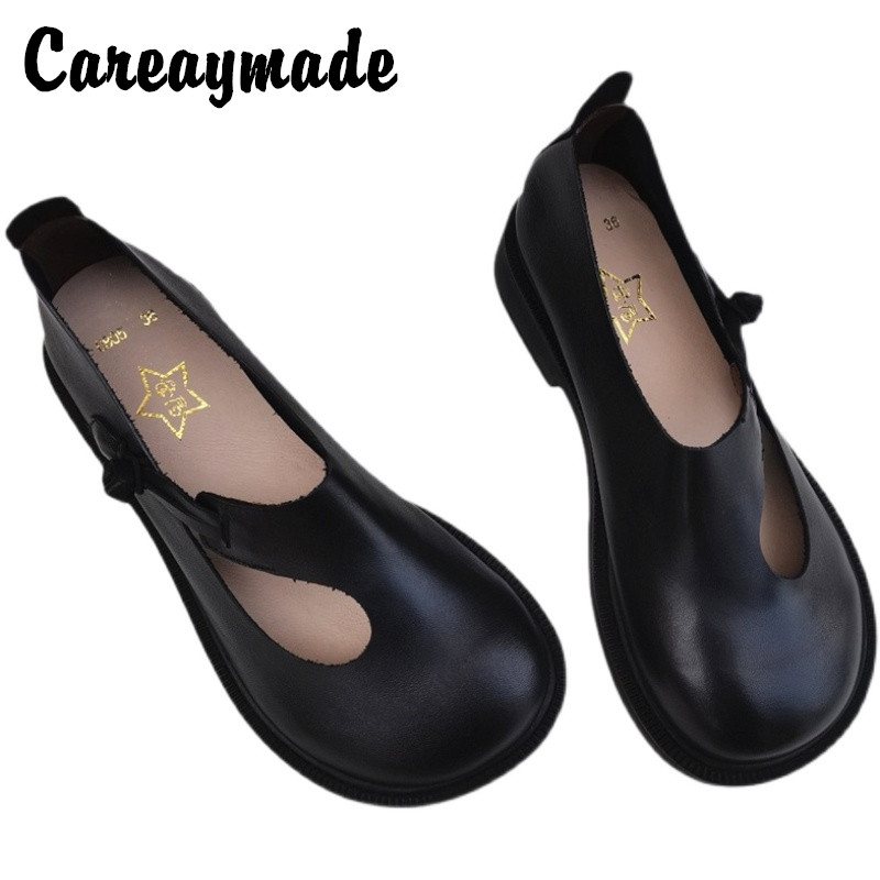 Women Shoes Size - Careaymade-Chaussures en cuir véritable à tête