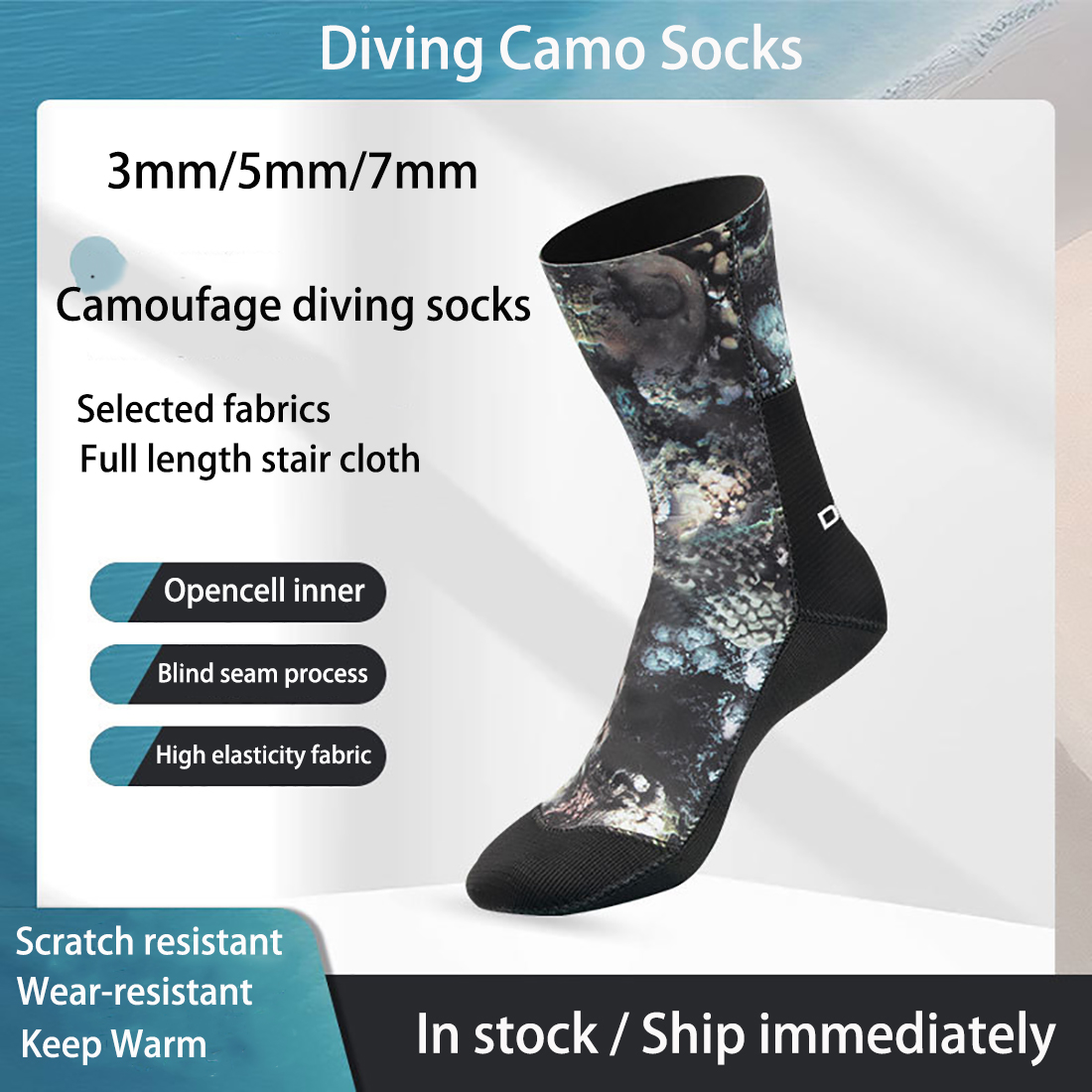 Chaussettes de plongée camoufl - Women'S Shoes For Neuropathy avis et prix