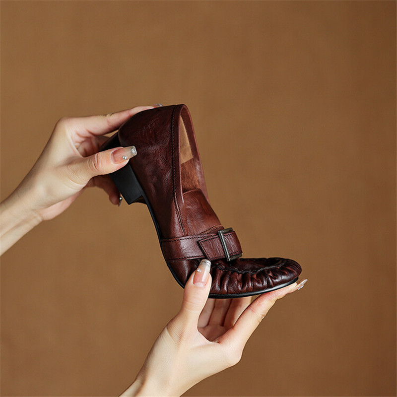 Escarpins en cuir véritable po - Women Shoes Size avis et prix