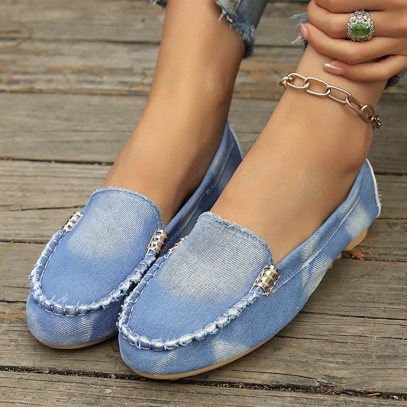 Mocassins en denim bleu clair  - Women Shoes Loafers avis et prix