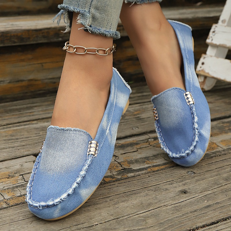 Mocassins en denim bleu clair  - Women Shoes Loafers avis et prix