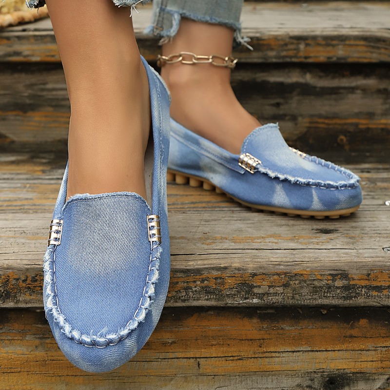 Mocassins en denim bleu clair  - Women Shoes Loafers avis et prix