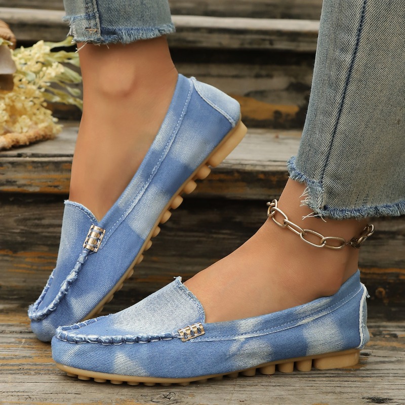 Mocassins en denim bleu clair  - Women Shoes Loafers avis et prix