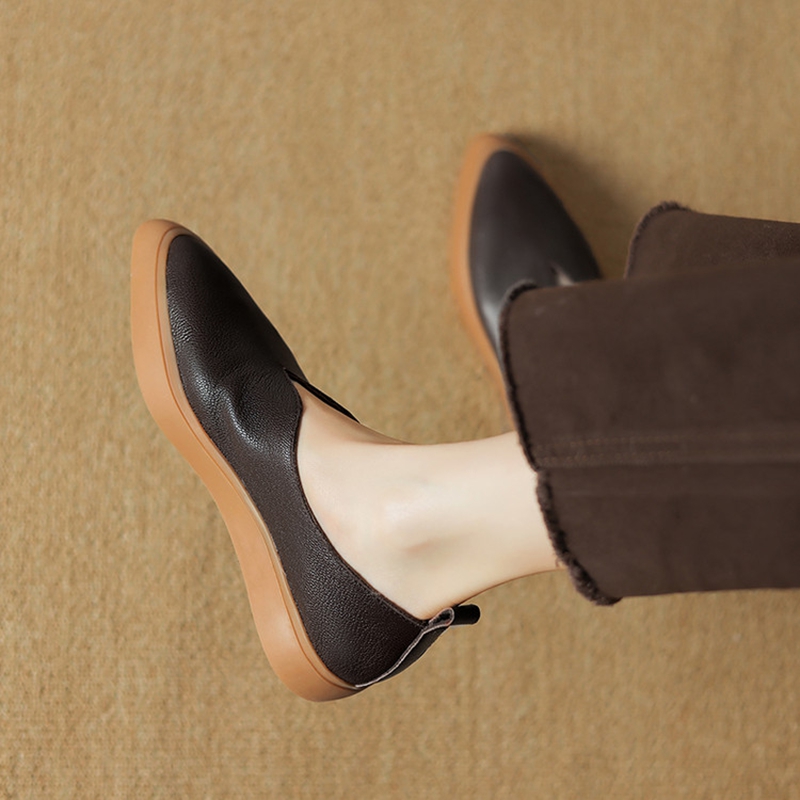 Mocassins pointus en cuir véri - Women Shoes Loafers avis et prix